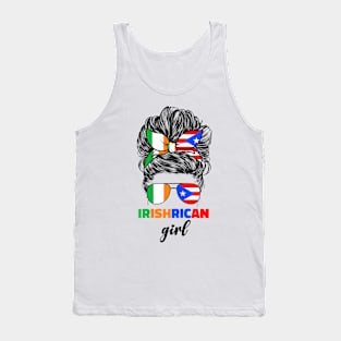 Half Irish And Puerto Rican Rico Ireland Flag Girl Tank Top